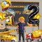 Construction Truck Balloons Party Supplies for Boys 2nd Birthday